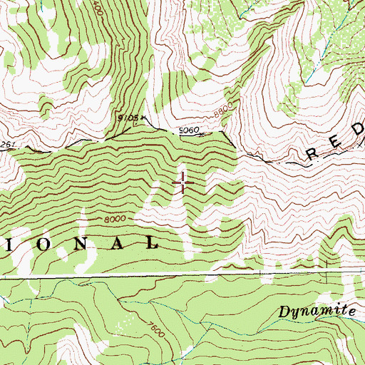 Topographic Map of Cox Point, ID