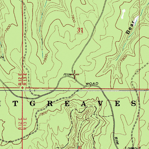 Topographic Map of Promontory Lookout Tower, AZ