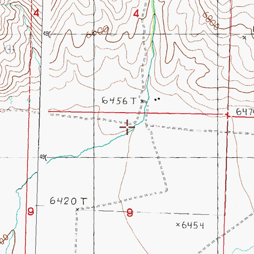 Topographic Map of Cub Canyon, ID
