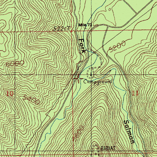 Topographic Map of Curtis Creek, ID