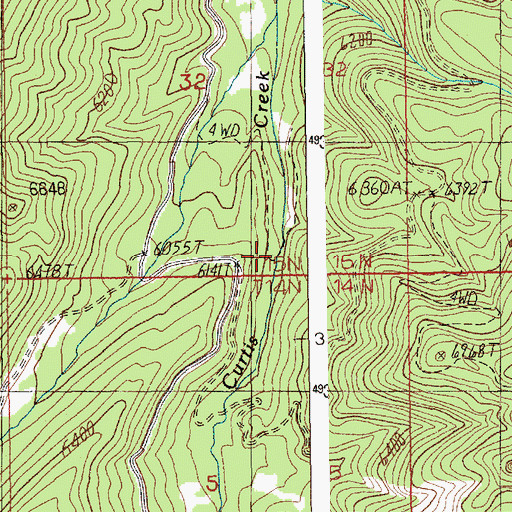 Topographic Map of Curtis Way, ID