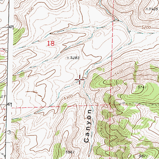 Topographic Map of Dairy Canyon, ID