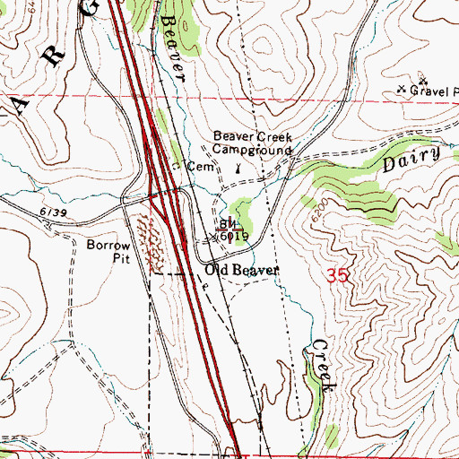 Topographic Map of Dairy Creek, ID