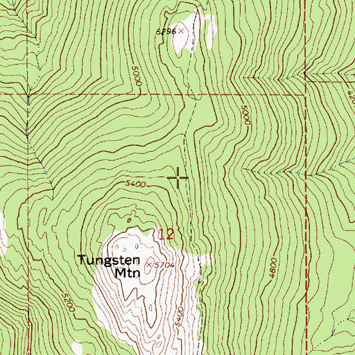 Topographic Map of Danquist Trail, ID