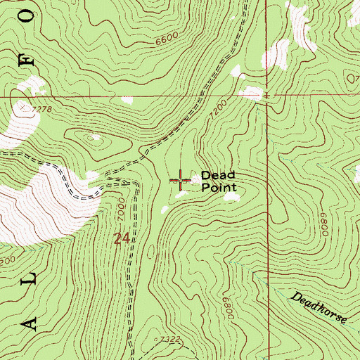 Topographic Map of Dead Point, ID