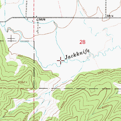 Topographic Map of Deep Creek, ID