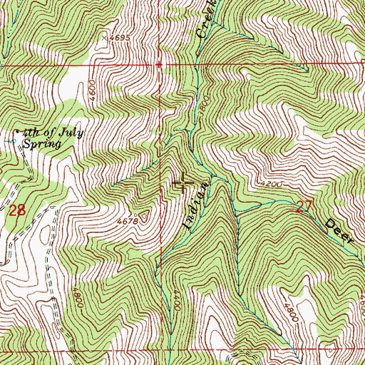 Topographic Map of Deer Gulch, ID