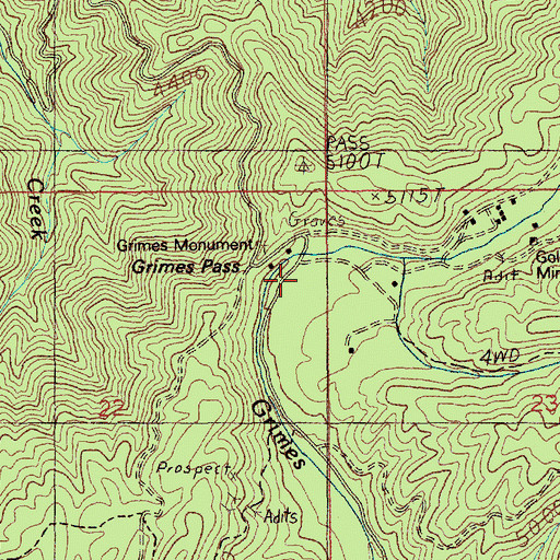 Topographic Map of Diana School (historical), ID