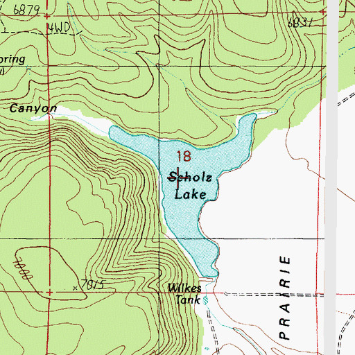 Topographic Map of Scholz Lake, AZ