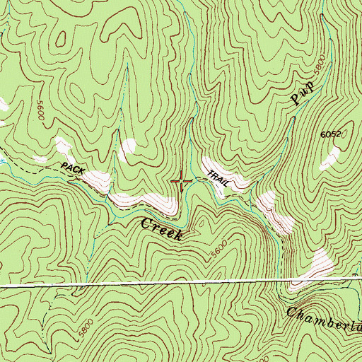 Topographic Map of Dog Creek, ID