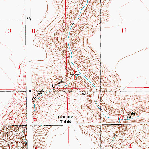 Topographic Map of Dorsey Creek, ID