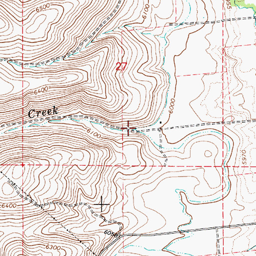 Topographic Map of Dry Creek, ID