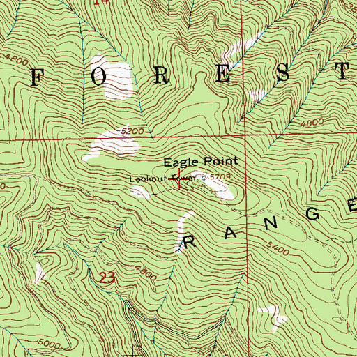 Topographic Map of Eagle Point, ID