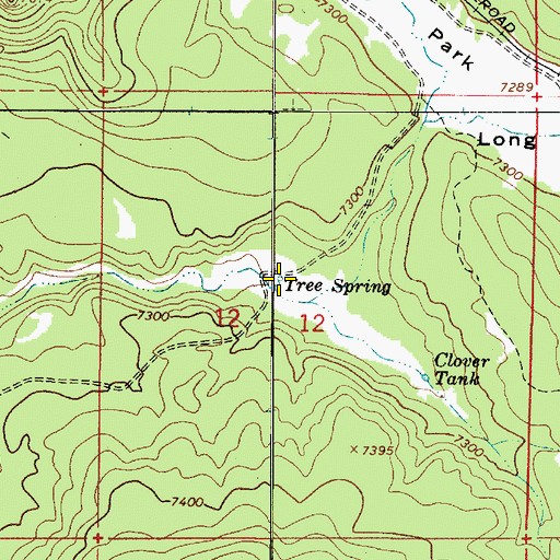 Topographic Map of Tree Spring, AZ