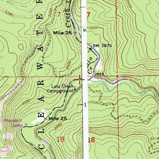 Topographic Map of Eldorado Creek, ID