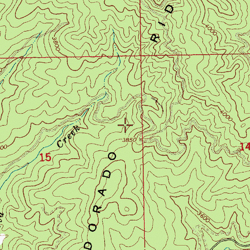 Topographic Map of Eldorado Ridge, ID