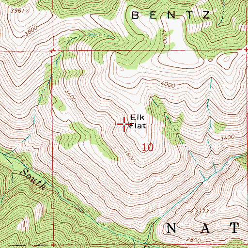 Topographic Map of Elk Flat, ID