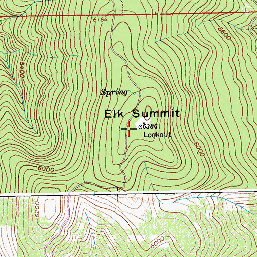 Topographic Map of Elk Summit, ID