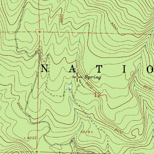 Topographic Map of Viet Spring, AZ