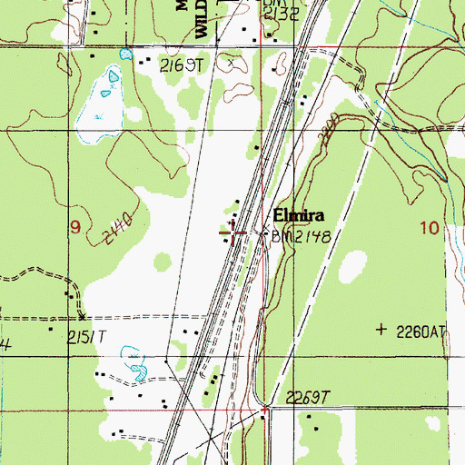 Topographic Map of Elmira, ID
