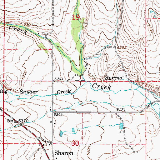 Topographic Map of Emigration Creek, ID