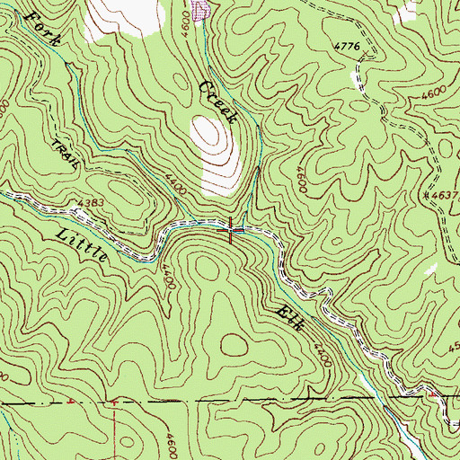Topographic Map of Ericson Creek, ID