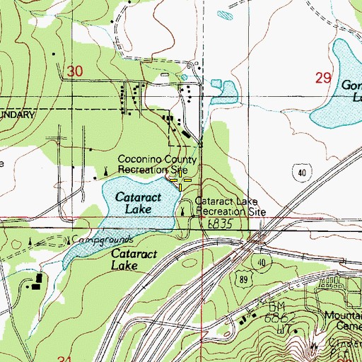 Topographic Map of West Cataract Creek Dam, AZ