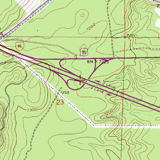 Topographic Map of West Flagstaff Interchange, AZ