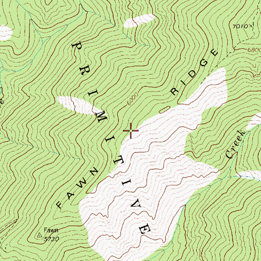 Topographic Map of Fawn Ridge, ID