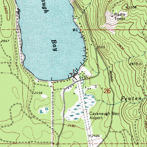 Topographic Map of Fenton Creek, ID