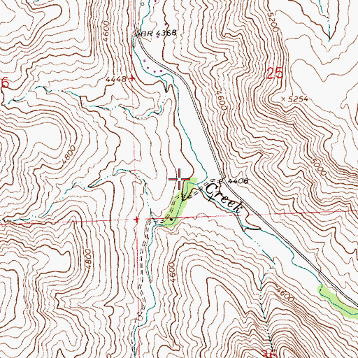 Topographic Map of Fifth Fork Rock Creek, ID