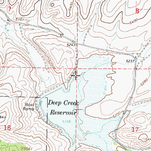 Topographic Map of First Creek, ID