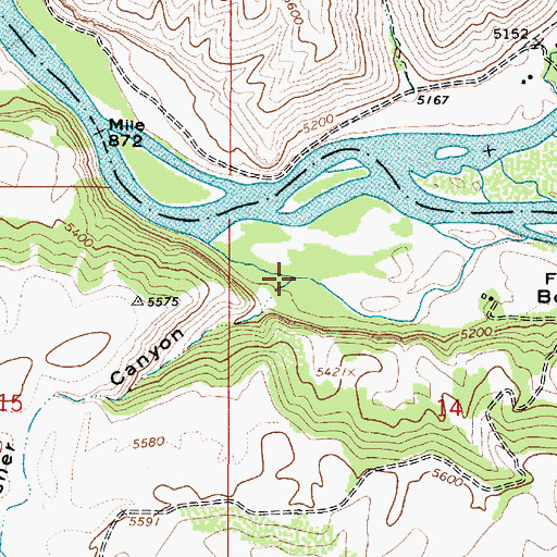Topographic Map of Fisher Canyon, ID