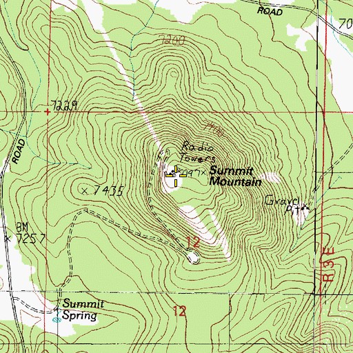 Topographic Map of Williams Microwave Relay Station, AZ