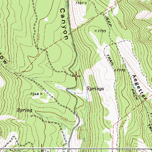 Topographic Map of Fisher Hollow, ID