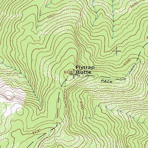 Topographic Map of Flytrap Butte, ID