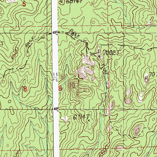Topographic Map of Foolhen Way, ID