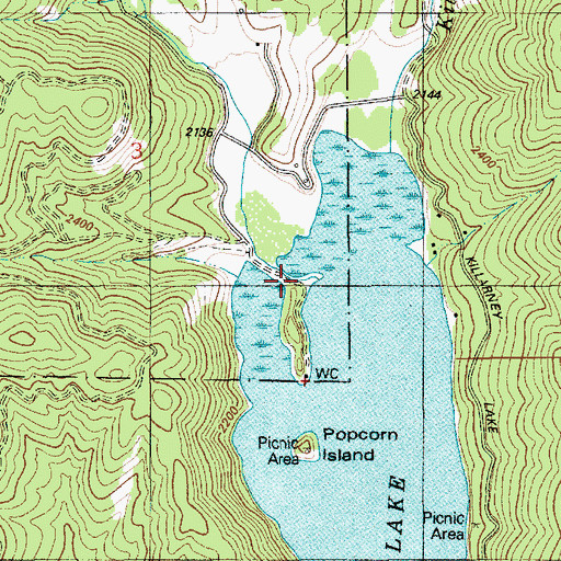 Topographic Map of Fortier Creek, ID