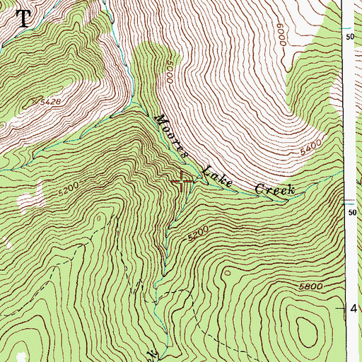 Topographic Map of Fox Creek, ID