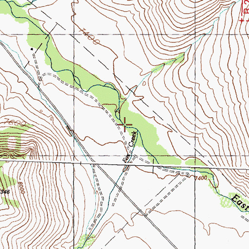 Topographic Map of Fox Creek, ID