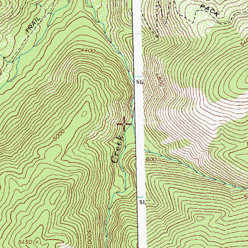 Topographic Map of Freezeout Creek, ID