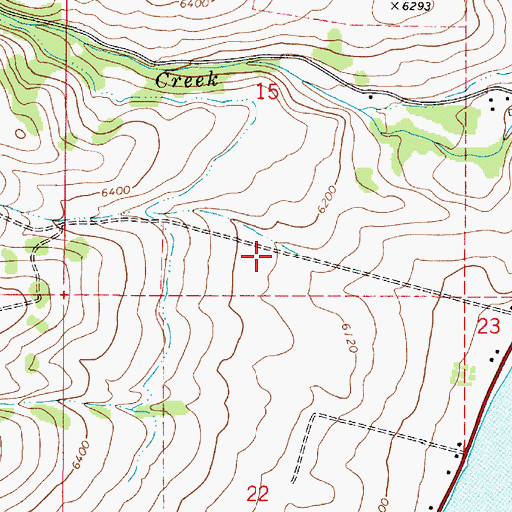 Topographic Map of French Hollow, ID