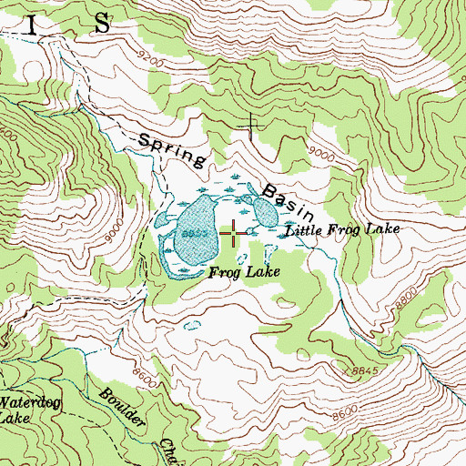 Topographic Map of Frog Lakes, ID