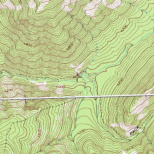 Topographic Map of Fry Pan Creek, ID