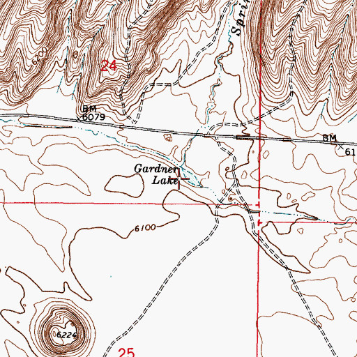 Topographic Map of Gardner Lake, ID