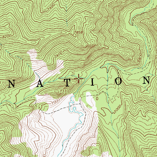 Topographic Map of Garland Creek, ID
