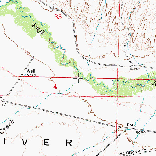 Topographic Map of George Creek, ID