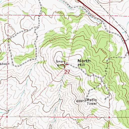 Topographic Map of Georgetown Summit, ID