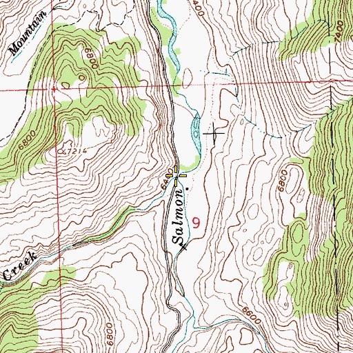 Topographic Map of Germania Creek, ID