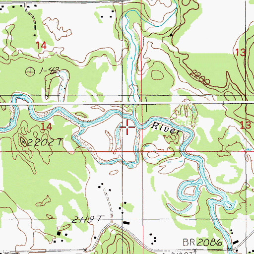 Topographic Map of Gold Creek, ID